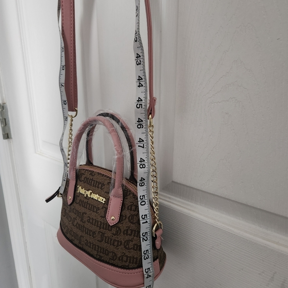 NWOT Juicy Couture mini bowler monogram purse y2k 90s pink feminine barbiecore - Picture 12 of 14